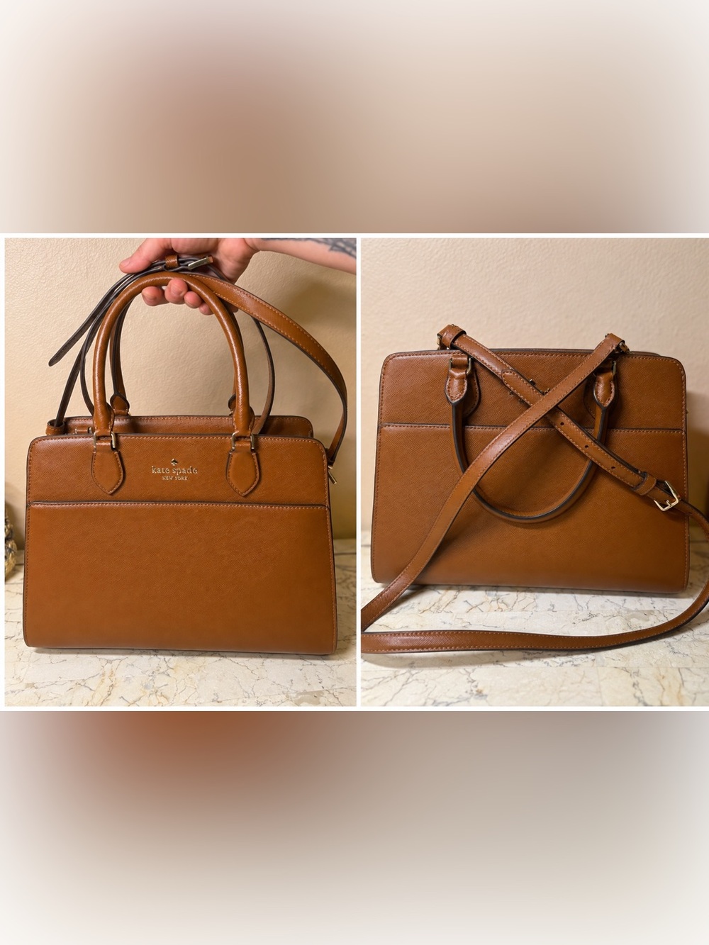 kate spade Brown leather satchel with matching wallet - Picture 14 of 14